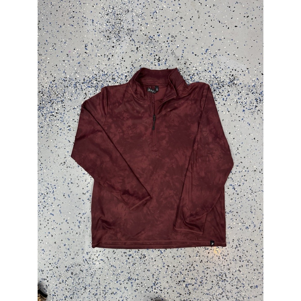 Used Glyder Quarter Zip Women's Pullover Long Sleeve Athletic Top Burgundy Large